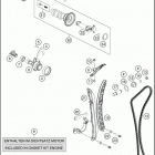 2016 690 DUKE WHITE ENGINE Газо-распределительный механизм