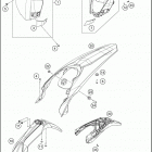 2016 250 XCF-W CHASSIS Обтекатель , крылья