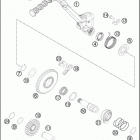 2016 500 XC-W ENGINE Kick st arter