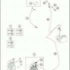 2016 RC 390 WHITE CHASSIS Передний тормозной суппорт