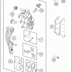 2016 250 XCF-W CHASSIS Передний тормозной суппорт