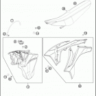 2016 450 XC-W CHASSIS T ank, sea t , cover