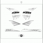 2016 RC 390 WHITE CHASSIS Наклейки