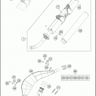 2016 200 XC-W CHASSIS Глушитель