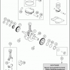 2016 390 DUKE BLACK ENGINE Crankshaft , piston