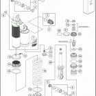 2016 1290 SUPERDUKE R ORANGE CHASSIS Monoshock dissassembled