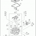 2016 350 XCF-W ENGINE Головка цилиндров