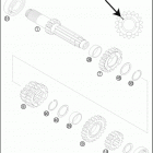 2016 200 XC-W ENGINE Трансмиссия-ведомый вал