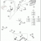 2016 RC 390 WHITE CHASSIS Тормозной суппорт задний