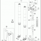 2016 500 EXC CHASSIS Передняя вилка
