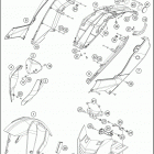 2016 390 DUKE WHITE CHASSIS Обтекатель , крылья