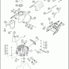 2016 RC 390 WHITE CHASSIS T ank, sea t , covers