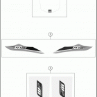 2016 500 XC-W CHASSIS Наклейки