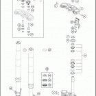 2016 390 DUKE WHITE CHASSIS Передняя вилка
