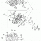 2016 390 DUKE BLACK ENGINE Картер двигателя