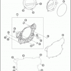 2016 500 XC-W ENGINE Кожух сцепления