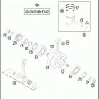 2016 200 XC-W ENGINE Crankshaft , piston