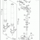 2016 1290 SUPERDUKE R ORANGE CHASSIS Передняя вилка