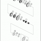 2016 390 DUKE BLACK ENGINE Трансмиссия 2-контрпривод