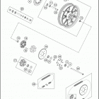 2016 390 DUKE WHITE CHASSIS Переднее колесо