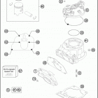 2016 200 XC-W ENGINE Цилиндр,головка цилиндров