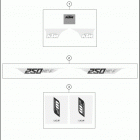 2016 250 XC-F CHASSIS Наклейки