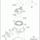2016 250 FREERIDE ENGINE Цилиндр,головка цилиндров