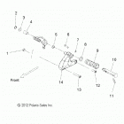 V17CWAAB/CWBAB - HIGH BALL ALL OPTIONS Chassis, footpeg , lh - v17cwaab  /  cwbab (49vicf...