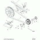 V17CHRAB - HAMMER S ALL OPTIONS Drive train, drive sprocket and belt and guards - ...