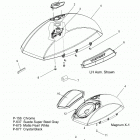 V16YW36/UW36 - MAGNUM/MAGNUM X-1 ALL OPTIONS Body, saddlebag asm., lid - v16yw36  /  uw36 all o...