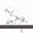 TTR50E  (TTR50EJ) Коленчатый вал и Поршень