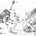 CRF450X Крышка картера левая