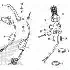 CRF50F Рычаги,тросы и рулевые переключатели