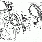 CRF450X Крышка картера правая