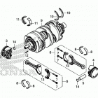 GL1800D Коленчатый вал и поршни