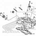 VT1300CX Задняя головка цилиндров