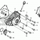 CRF450RX Крышка картера левая