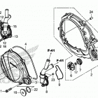 CRF450RX Крышка картера правая