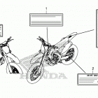 CRF250RX AC Предупредительные таблички