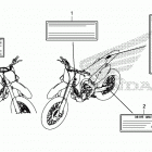 CRF450RX Лейбл предостережения