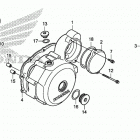 CRF230F Крышка картера левая