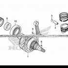 CRF125FB Коленчатый вал и поршни