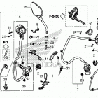 CRF1000D2 Рулевые переключатели и тросы
