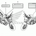 CB650FA Лейбл предостережения