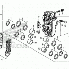 GL1800D Передний тормозной суппорт левый