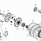 CB500FA Коленчатый вал и поршни