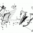 CB500FA Обтекатель средняя часть
