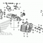 VT1300CX Крышка головки заднего цилиндра
