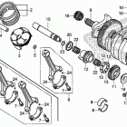 CBR1000S2 Коленчатый вал и поршни