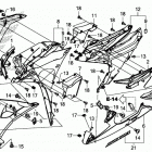 CBR500RA Обтекатель средняя часть